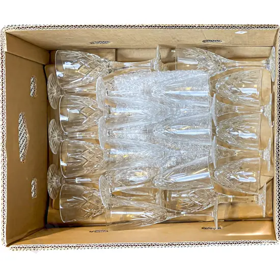 Quantity of Assorted Crystal Long Stemmed Glasses