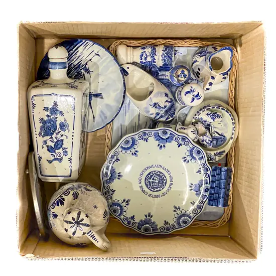 Box Quantity of Assorted Delft etc