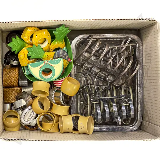 Quantity of Assorted Napkin Rings together with S/P
