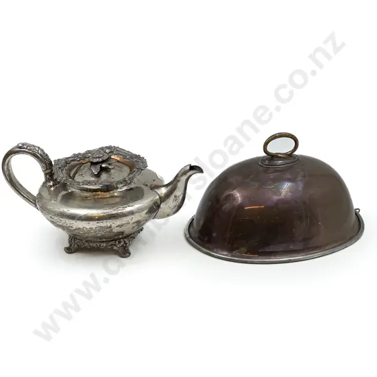 Victorian Game Cover & Plated Teapot