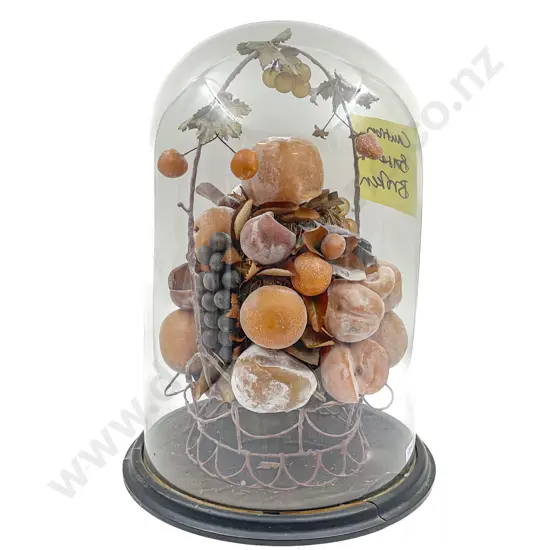 Glass Dome Cased Display of Faux Fruit