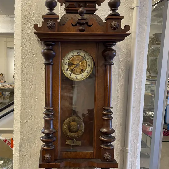 Victorian Vienna Walnut Cased Regulator Wall Clock