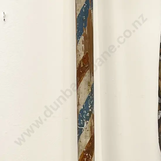 Vintage Wooden Barbershop Pole