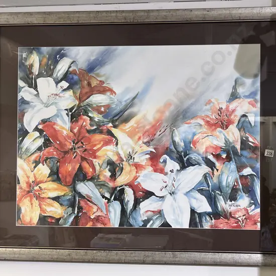 M.C. Floor Floral Still Life Print