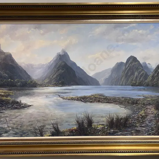 Richard Ponder Mitre Peak Oil on Canvas