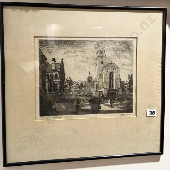 Indistinctly Signed "St Pauls Cathedral" Ltd Ed Etching