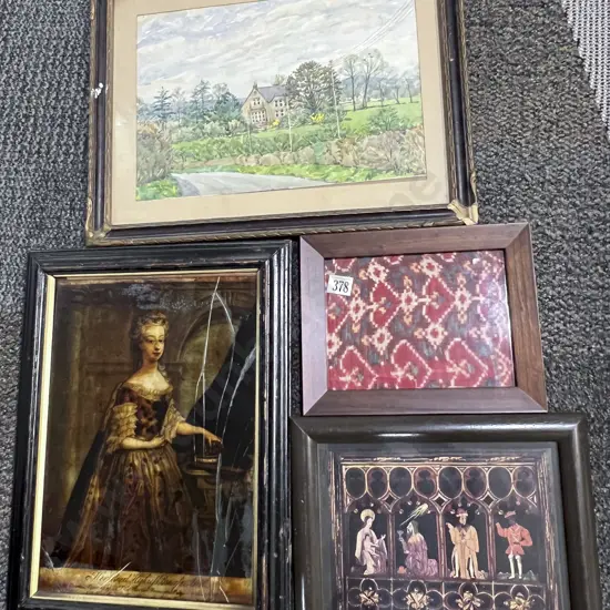Selection of Four Framed Vintage Artworks