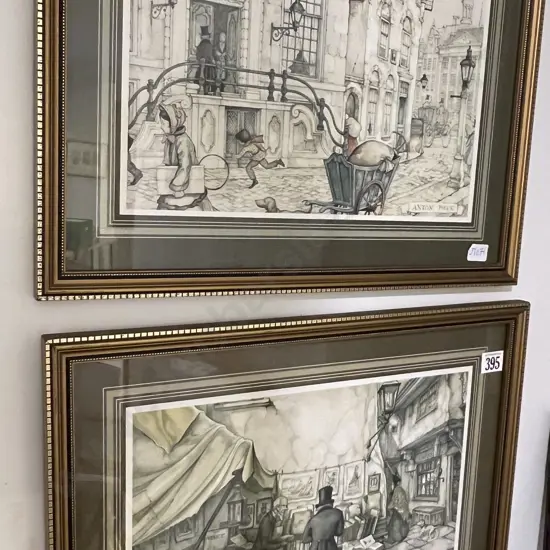 Two Anton Pieck Storyboard Prints