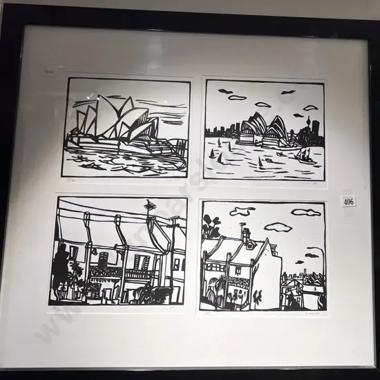 Framed Set of Four Ltd Ed Prints Signed Lee