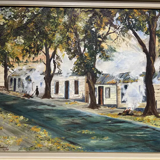 Ron Prestney "Arrowtown" Oil on Board