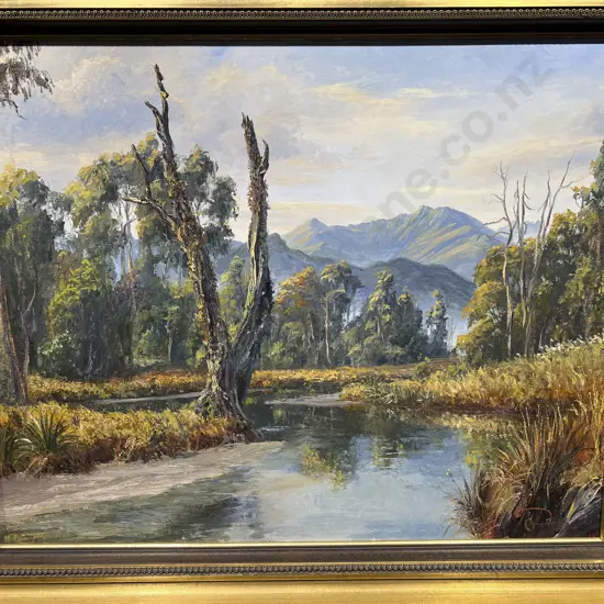 Richard Ponder "Quiet Waters Westport" Oil on Board