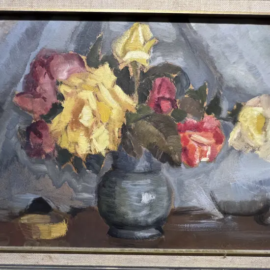 Olive Herbert Floral Still Life Oil on Board