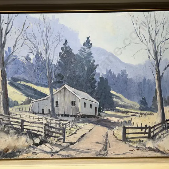 W.F. Moore Farmland Study Oil on Board