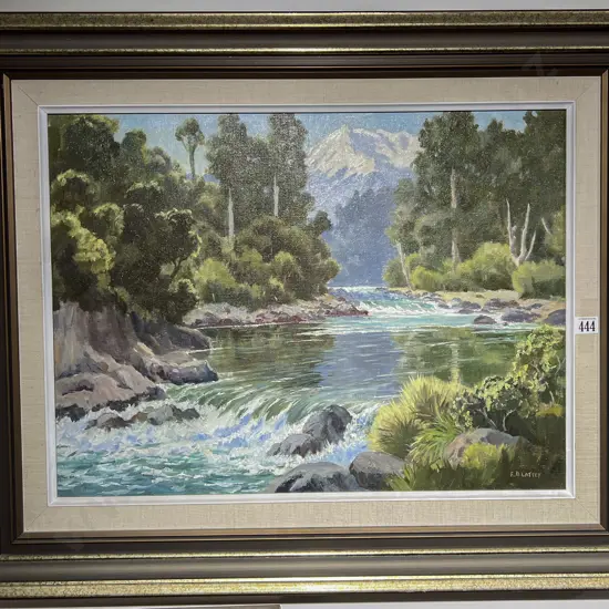 E. B. Lattey "Mountain Stream" Oil on Canvas
