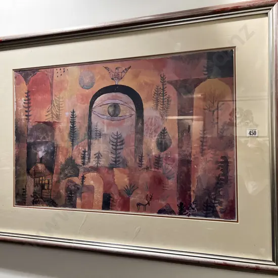 Paul Klee "With the Eagle" Print