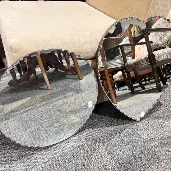 Two Bevel Edged Wall Mirrors