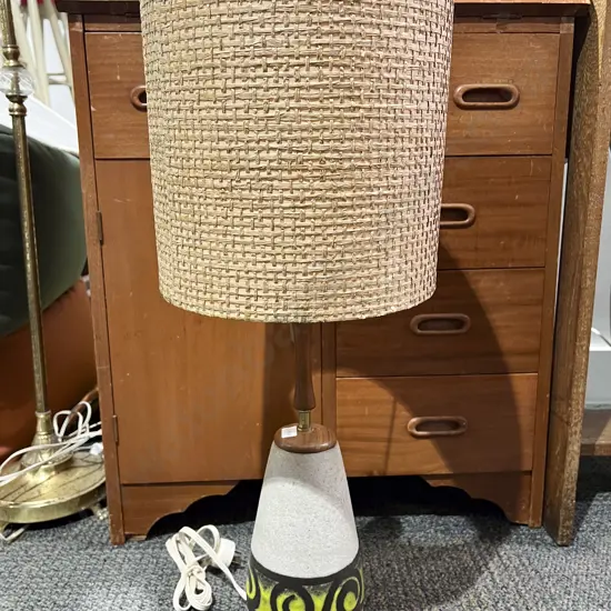 German Pottery Table Lamp