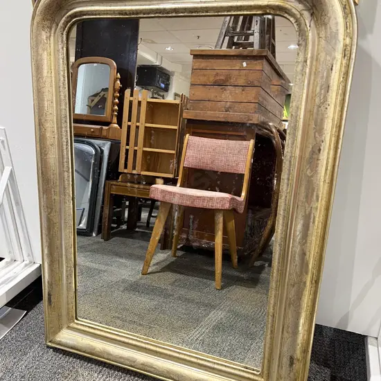Gilt Painted Over Mantel Mirror