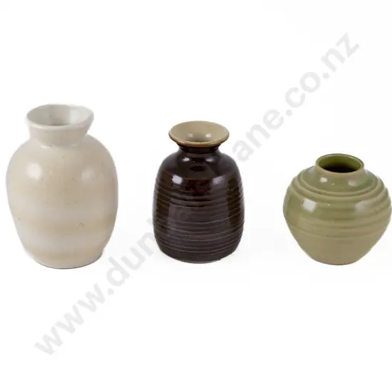 Three Carl Vendelbosch for Temuka Hand Potted Posy Pots