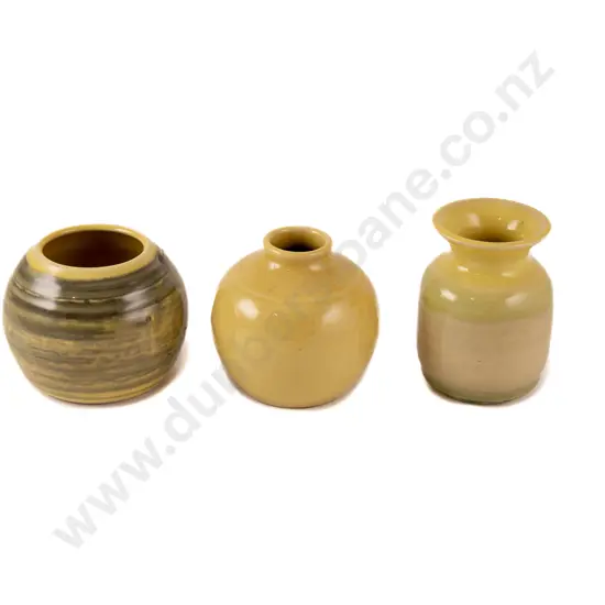 Three Carl Vendelbosch for Temuka Hand Potted Posy Pots