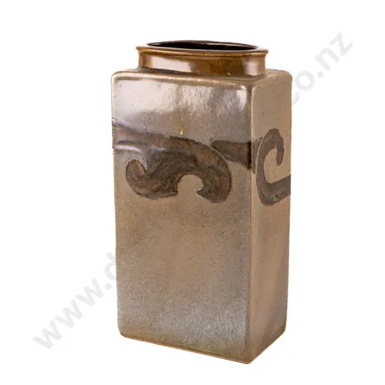 Large Rectangular Slab Sided Vase