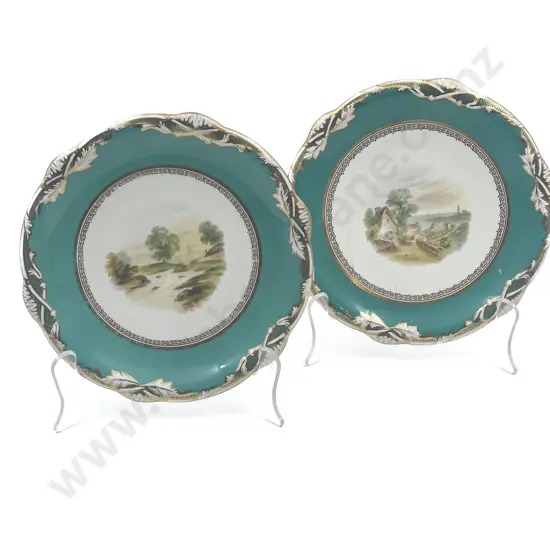 Pair of Davenport Fancy China Plates