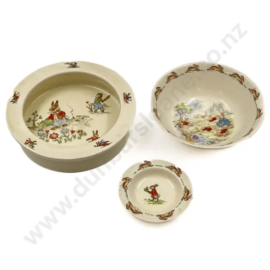 Two Pieces of RD Bunnykins Together with Other