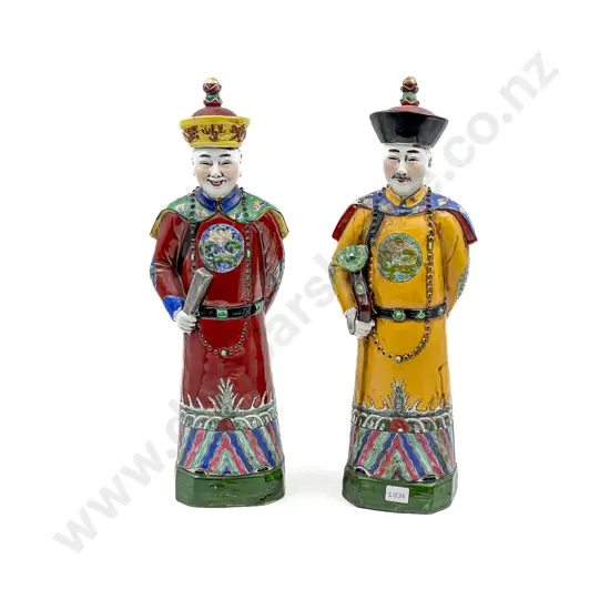 Two Chinese Magistrate Figures