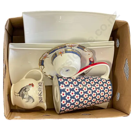 Small Quantity of Assorted Serving Ware with Emma Bridgewater Rise & Shine Jug