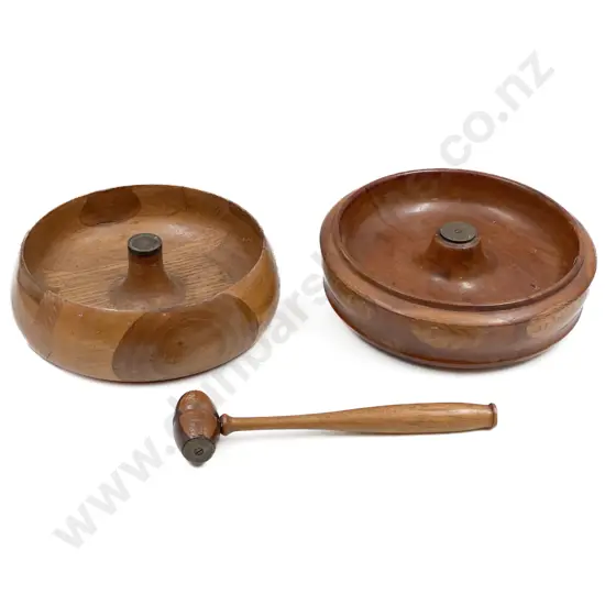 Two Nut Bowls with Single Cracker