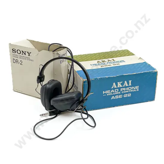 Vintage Sony Headphones together with Vintage Akai Head Phones
