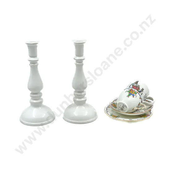 Pair of Candlesticks with RD Trio etc