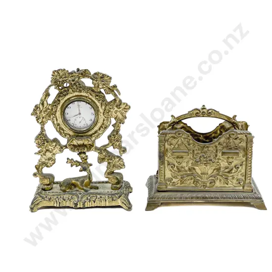 Brass Fob Watch Stand & Letter Rack