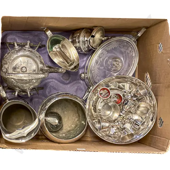 Box of Assorted S/P incl Spirit Kettle