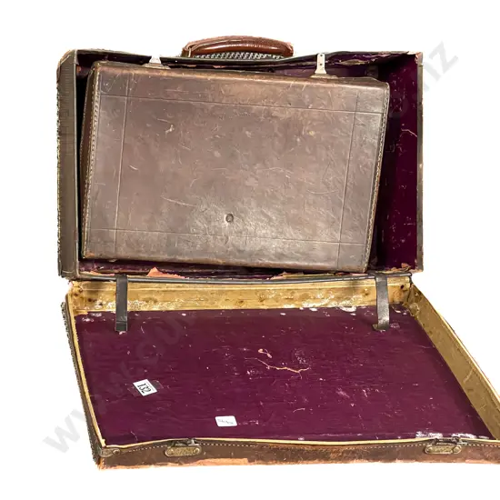 Two Vintage Leather Briefcases