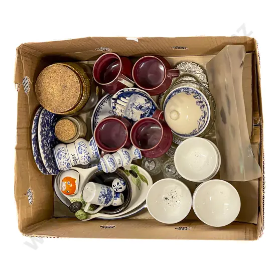 Box Quantity of Assorted Stoneware & China etc