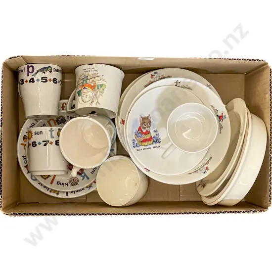 Box Quantity of Assorted Nursery China