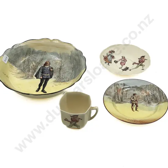 RD Cup & Saucer together with Two Other Pieces of RD