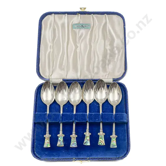 Set of Six Silver & Paua Teaspoons