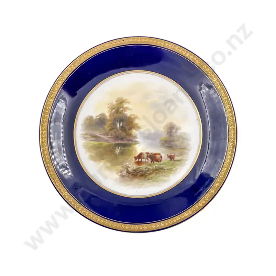 Royal Worcester Hand Painted Plate by J. Stinton