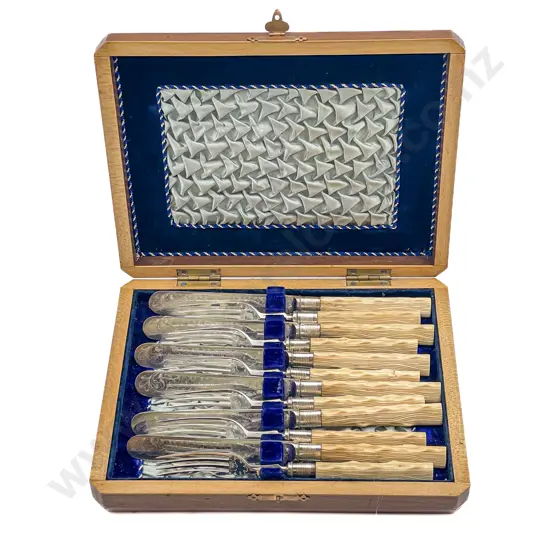 Canteen of Ivory Handled Cutlery