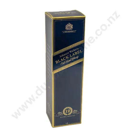 Boxed Bottle of Johnnie Walker Black Label Scotch Whisky