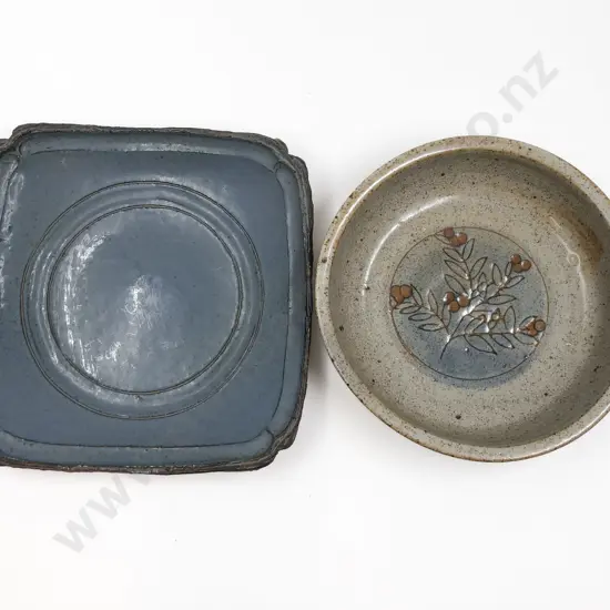 Paul Melser Pottery Basin with Maureen Hunter Platter