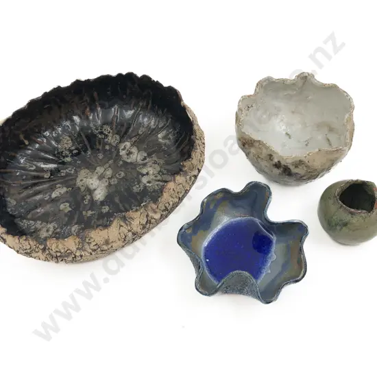 Four NZ Pottery Vessels