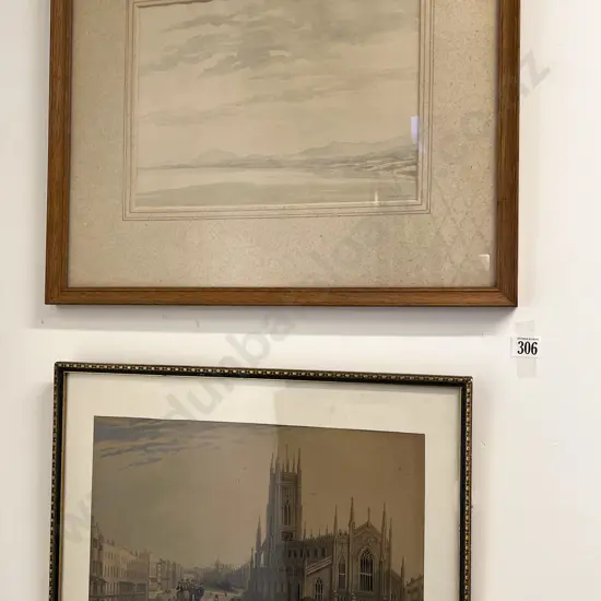 A M Hind - Grey Morning - Watercolour