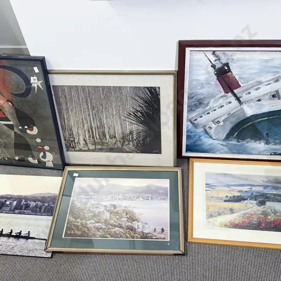 Six Assorted Framed Prints & One Original