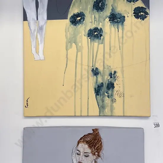 Susan Adams - Two Works - Acrylic on Canvas