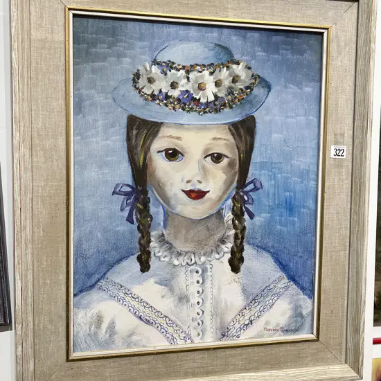 Florence M. Luxford - Bridgit's Blue Bonnet - Oil on Board