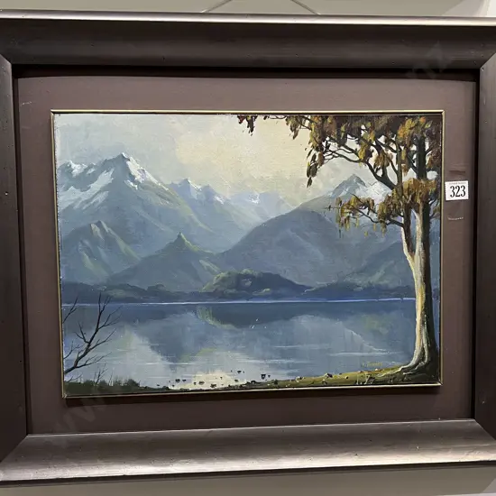 E. Thomas - South Island Lake - Oil on Board