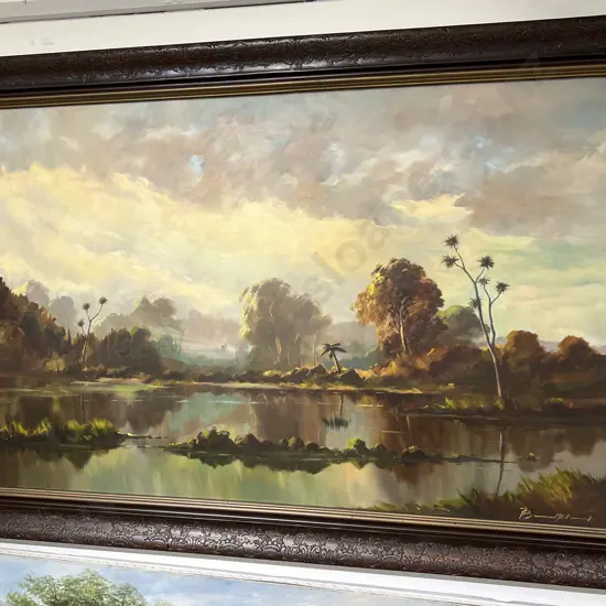 Unknown Artist - Wetlands at Twilight - Oil on Board